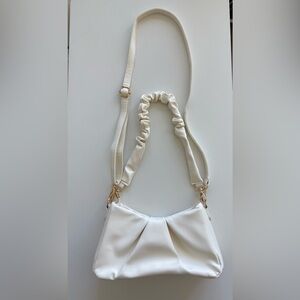 White Leather Women’s Shoulder + Crossbody Bag